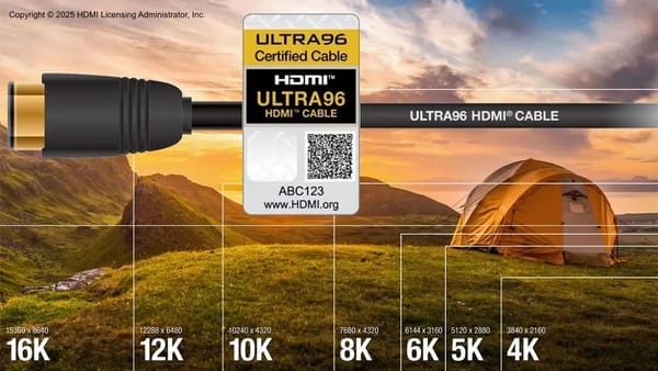 HDMI 2.2 Specification Supports 16K Video at 60Hz