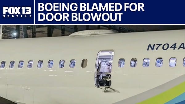 NTSB Blames Boeing for 737 Max Door Plug Blowout Incident